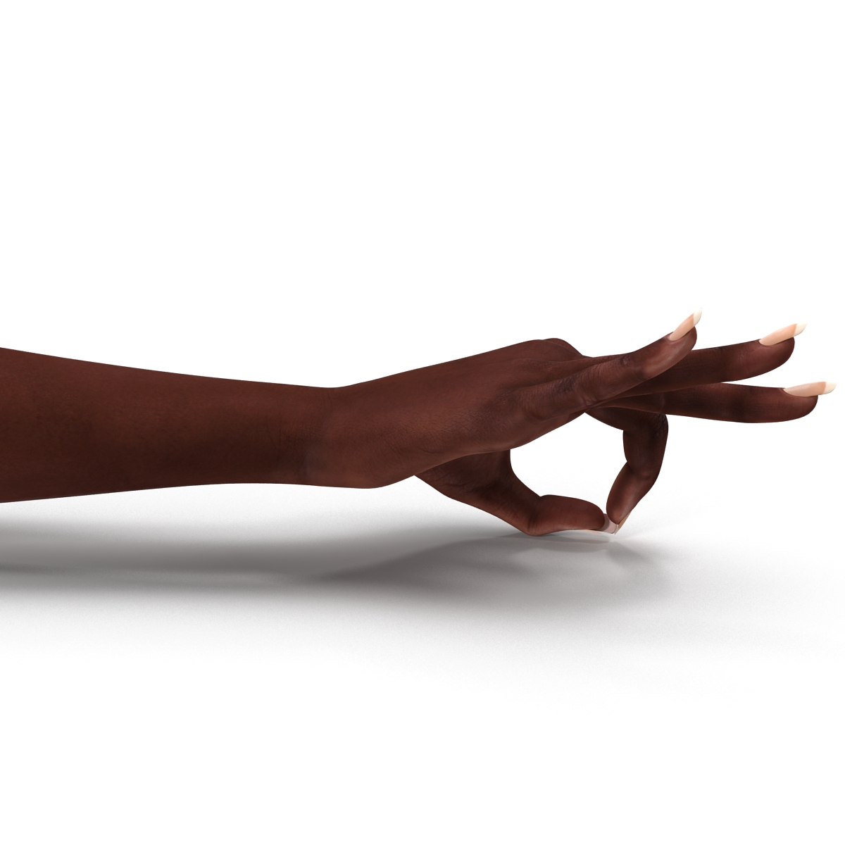 Female Hand African American 2 Pose 4 3D