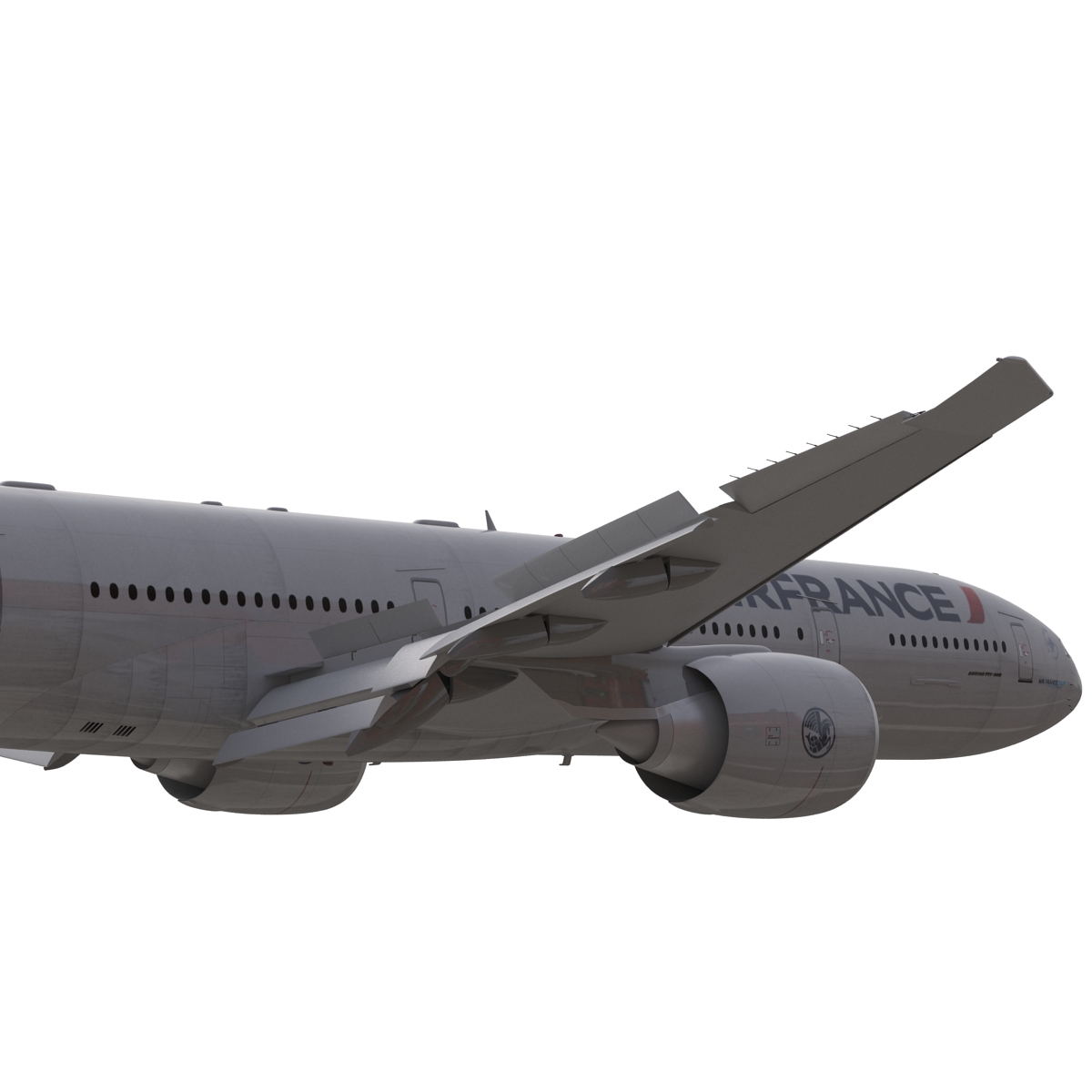 Boeing 777 300ER Air France Rigged 3D model