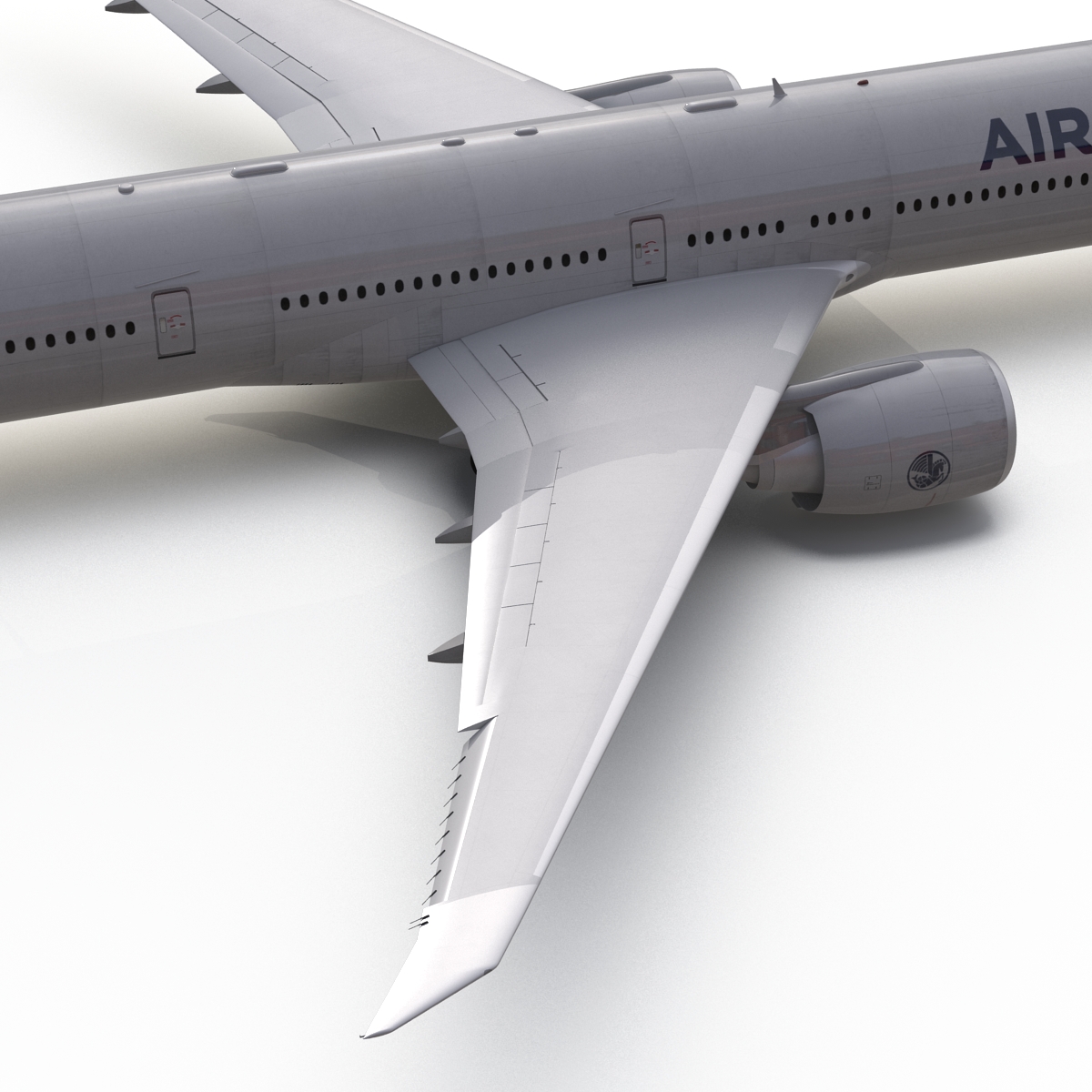 Boeing 777 300ER Air France Rigged 3D model