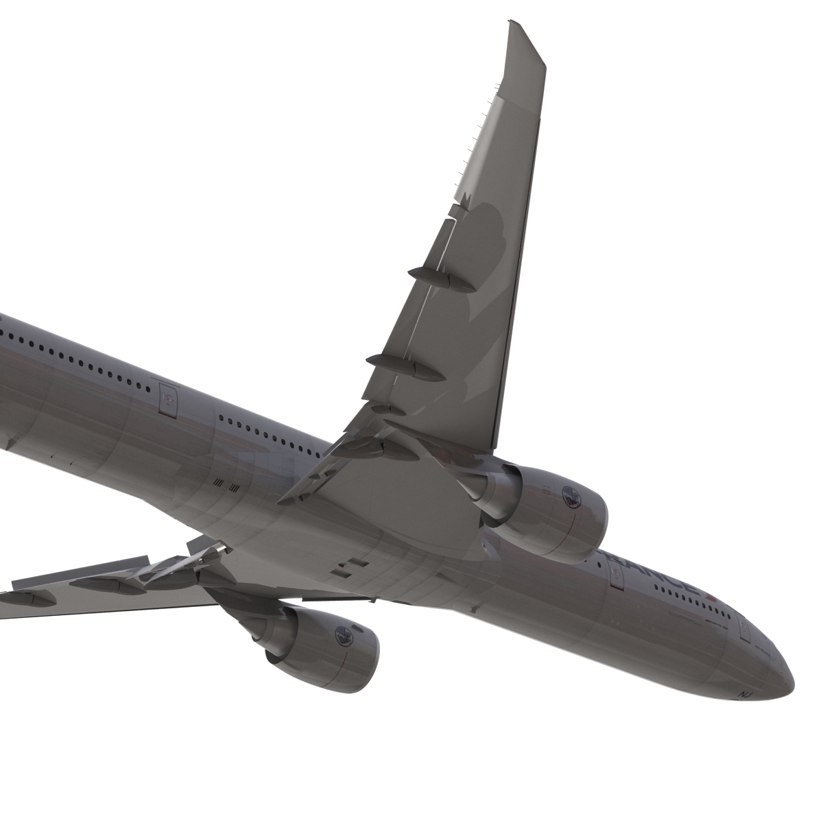 Boeing 777 300ER Air France Rigged 3D model