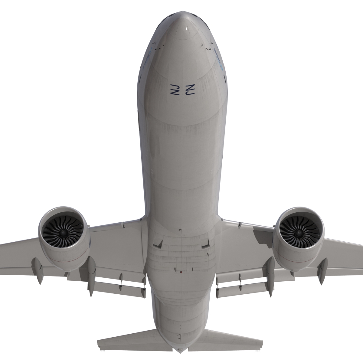 Boeing 777 300ER Air France Rigged 3D model