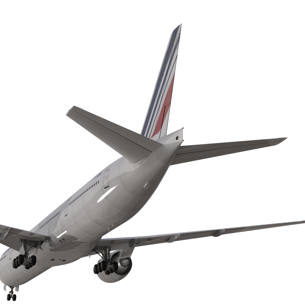 Boeing 777 300ER Air France Rigged 3D model