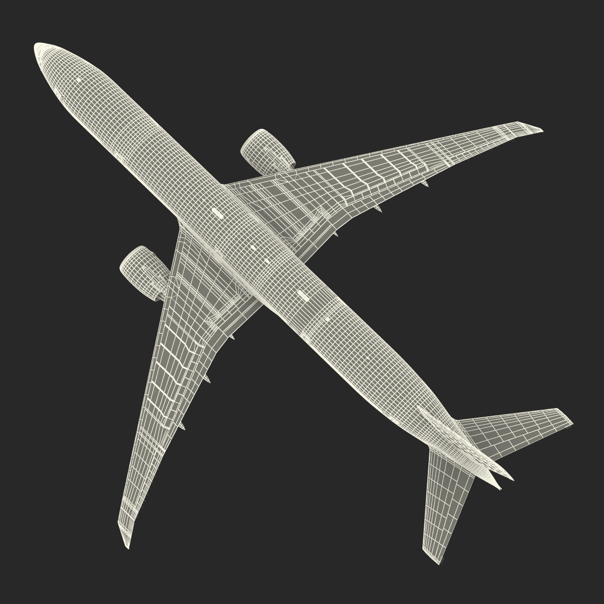 Boeing 777 300ER Air France Rigged 3D model