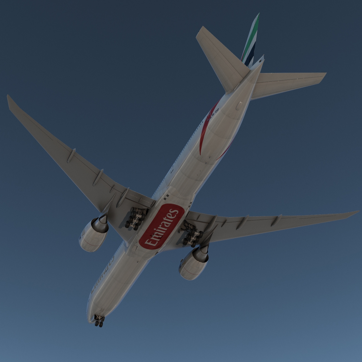 Boeing 777 300ER Emirates Airlines 3D model