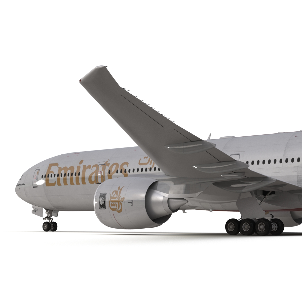 Boeing 777 300ER Emirates Airlines 3D model