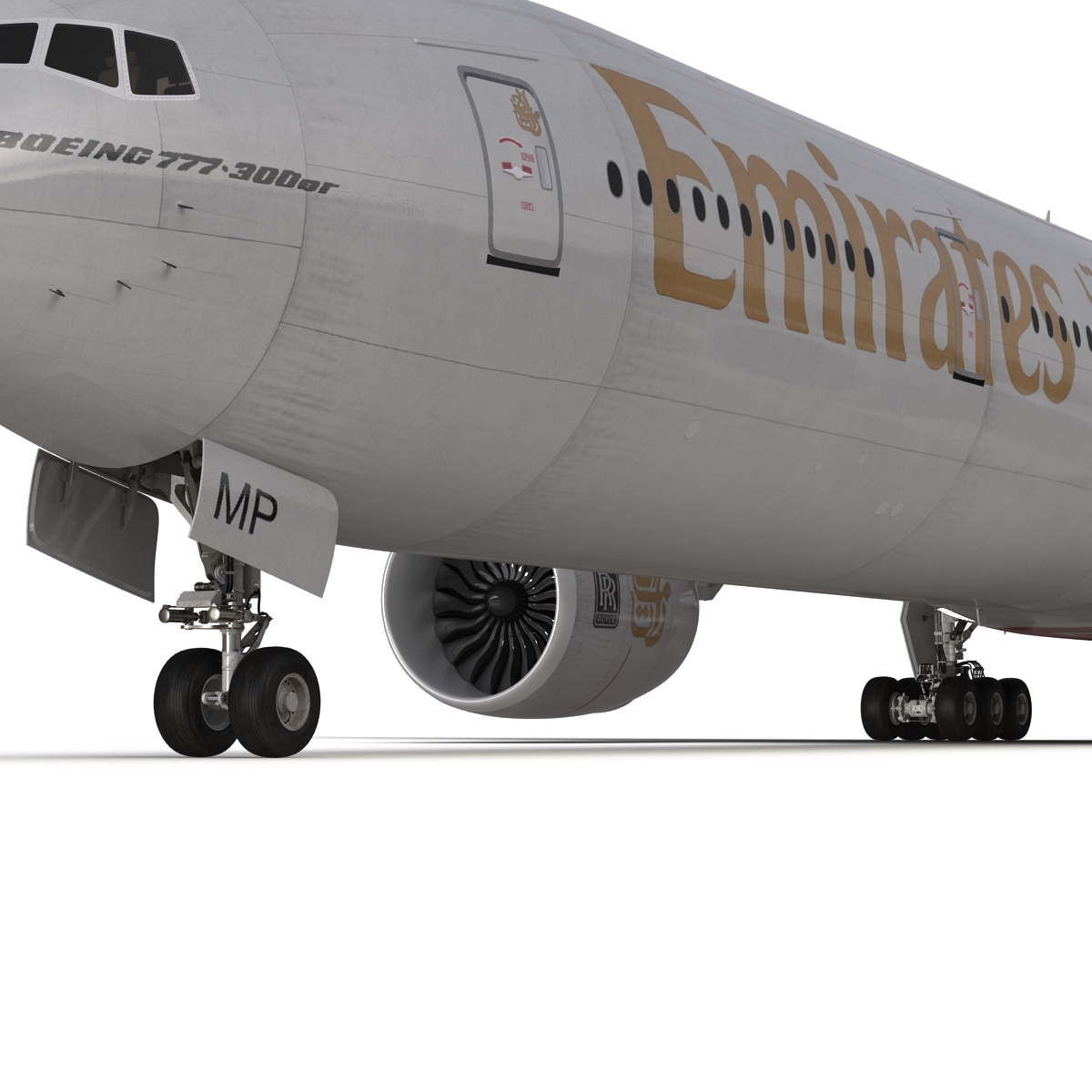 Boeing 777 300ER Emirates Airlines 3D model