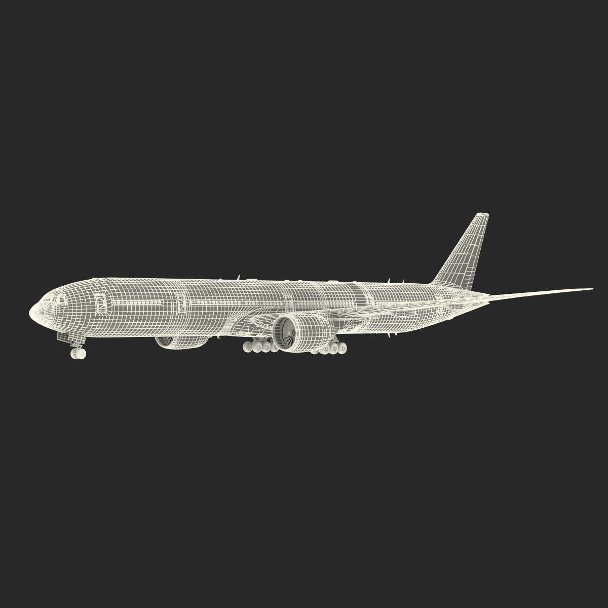 Boeing 777 300ER Emirates Airlines 3D model