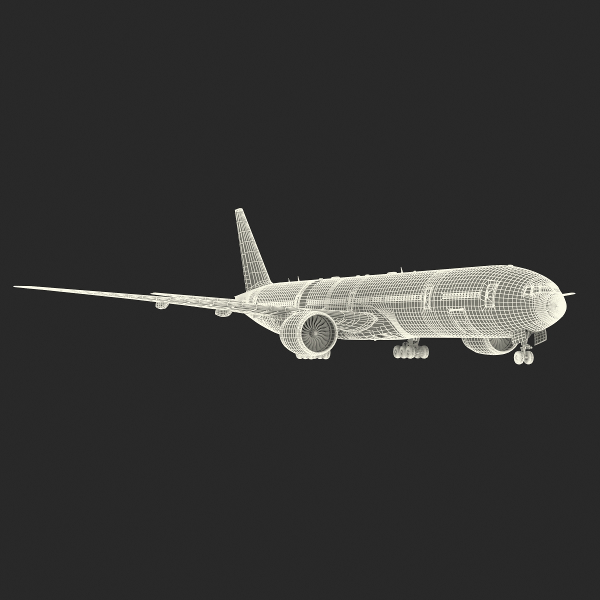 Boeing 777 300ER Emirates Airlines 3D model