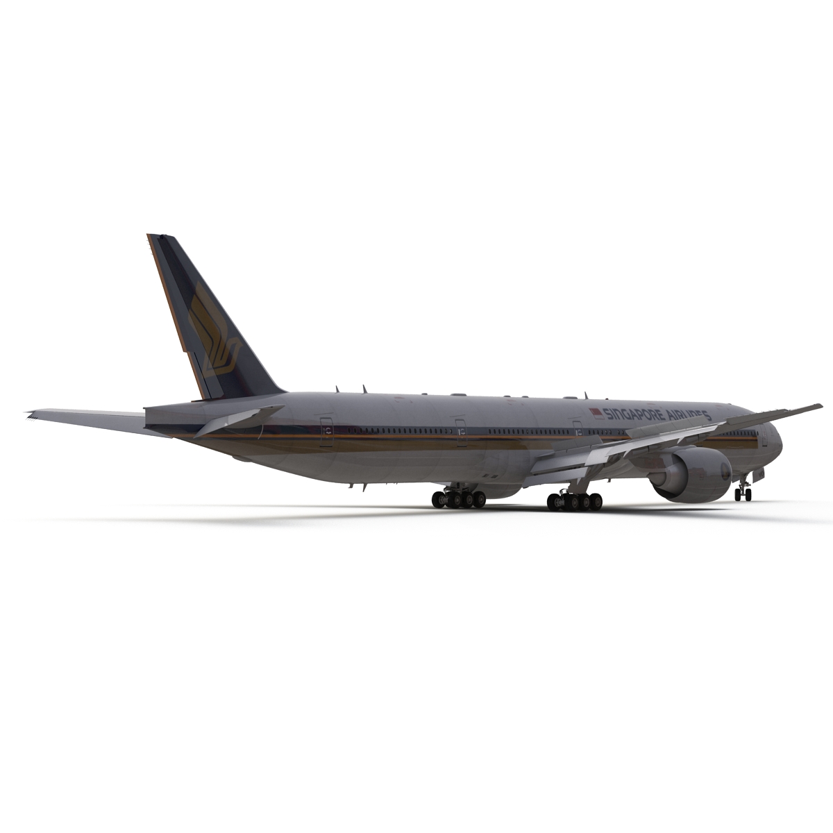 3D model Boeing 777 300ER Singapore Airlines