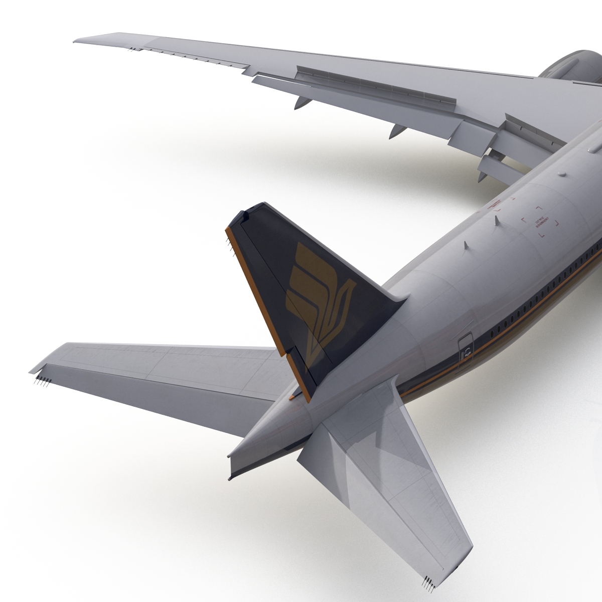 3D model Boeing 777 300ER Singapore Airlines