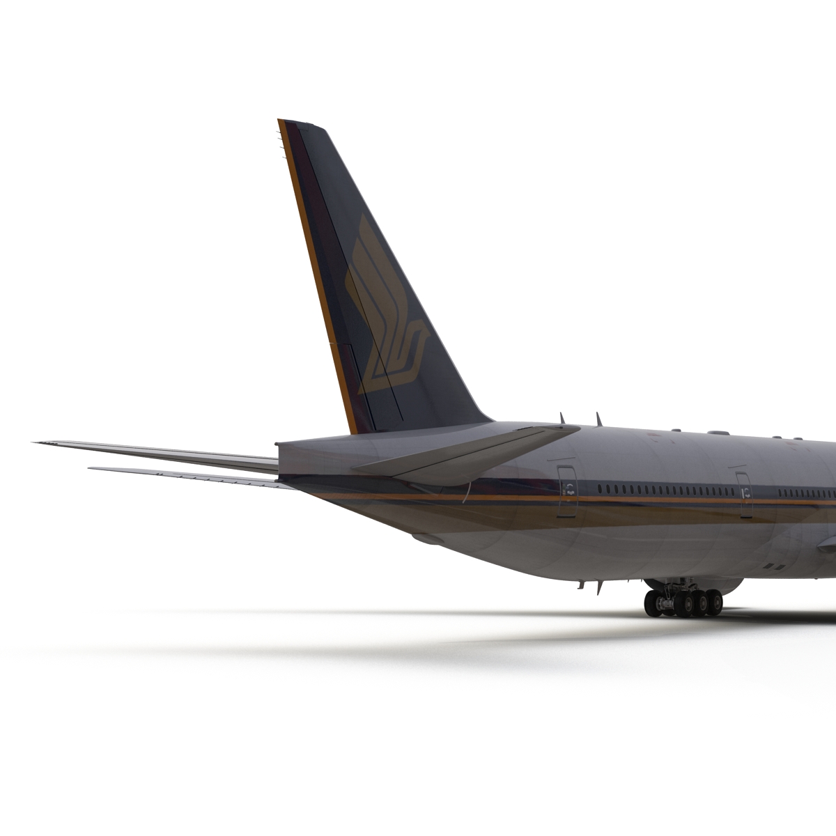 3D model Boeing 777 300ER Singapore Airlines