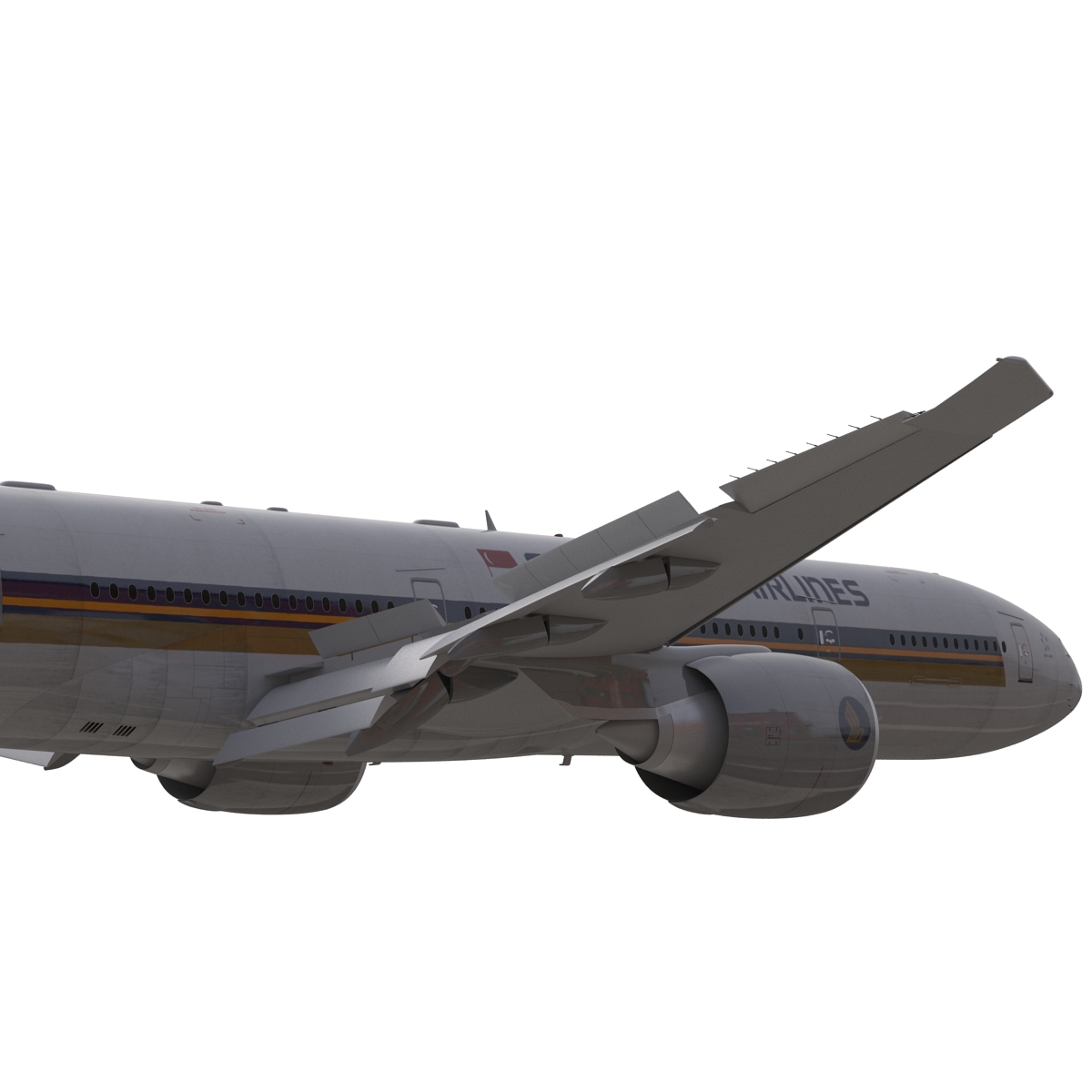 Boeing 777 300ER Singapore Airlines Rigged 3D