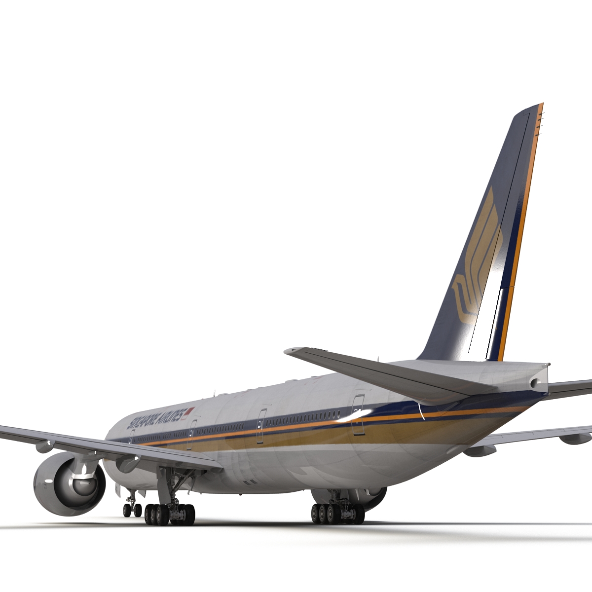 Boeing 777 300ER Singapore Airlines Rigged 3D