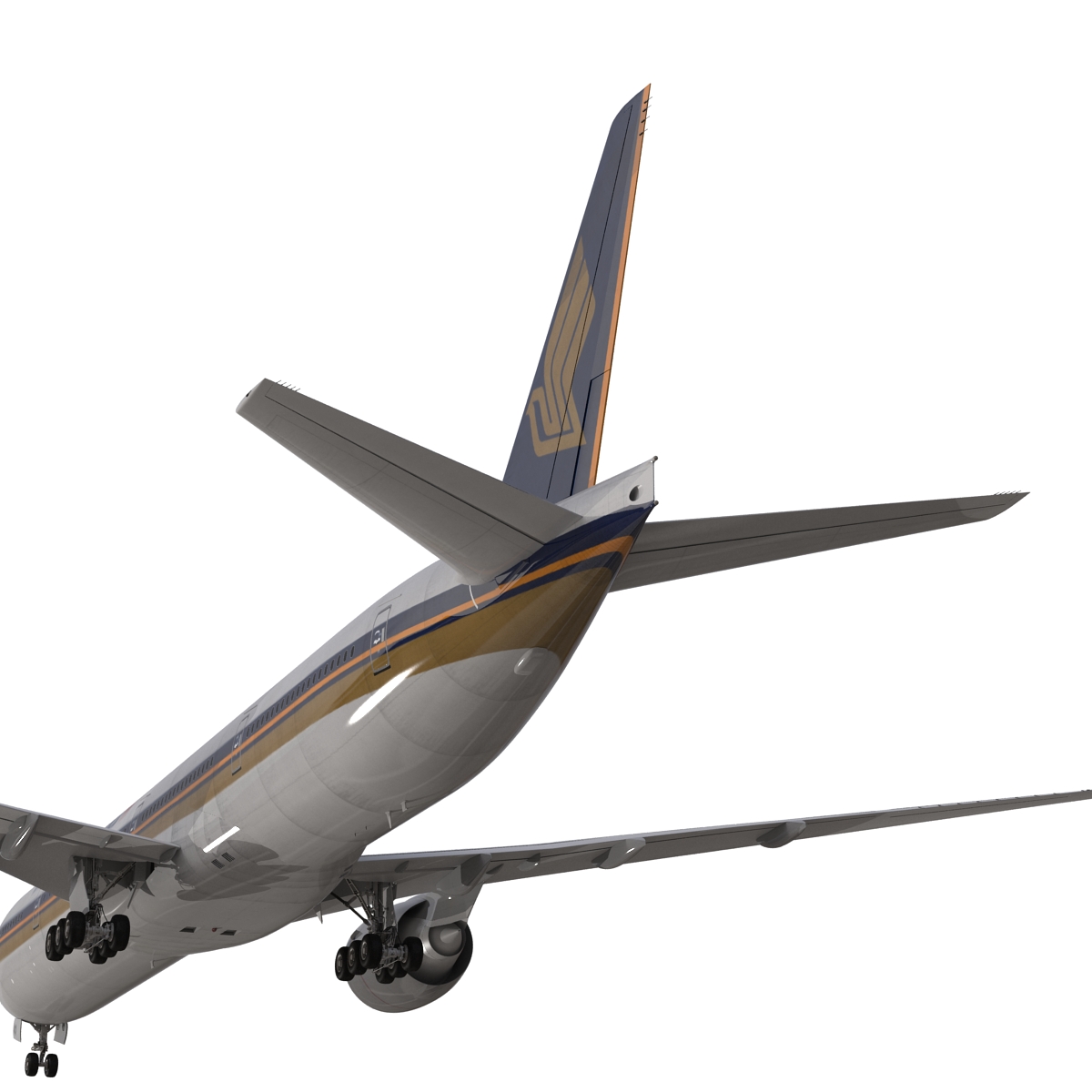 Boeing 777 300ER Singapore Airlines Rigged 3D