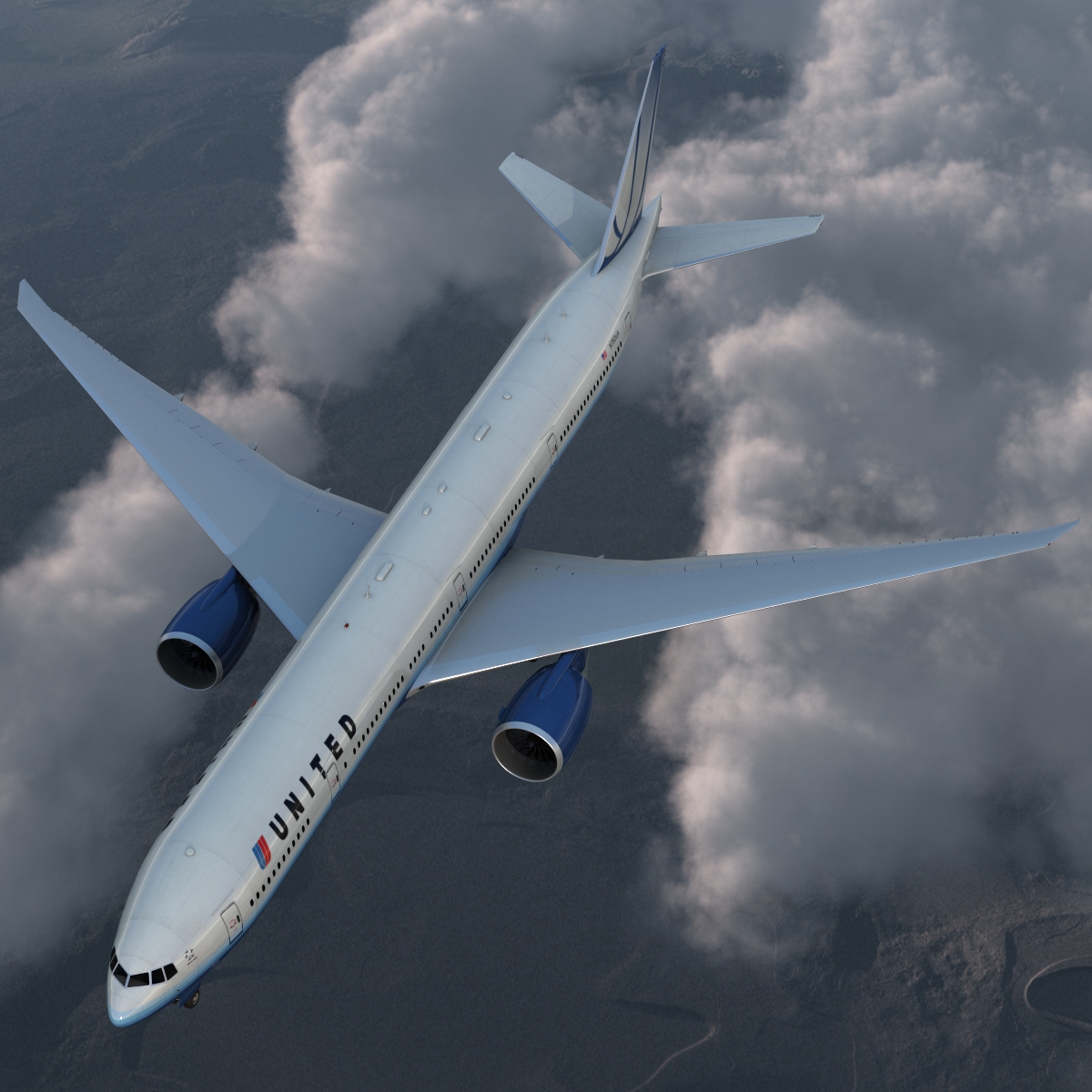 Boeing 777 300ER United Airlines 3D