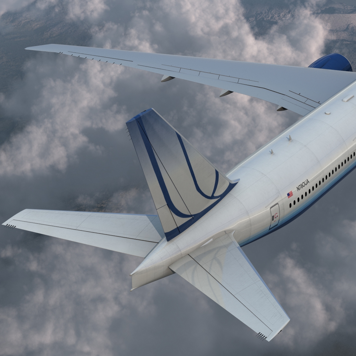 Boeing 777 300ER United Airlines 3D