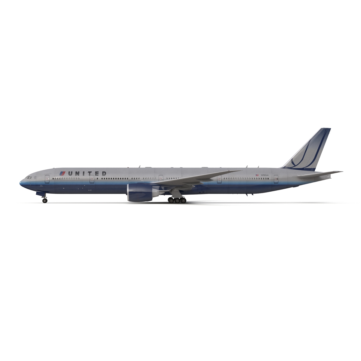 Boeing 777 300ER United Airlines 3D