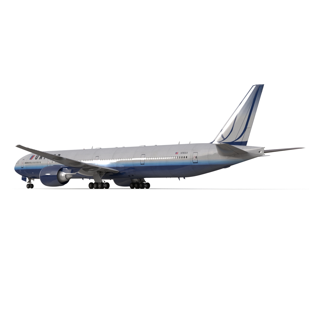 Boeing 777 300ER United Airlines 3D