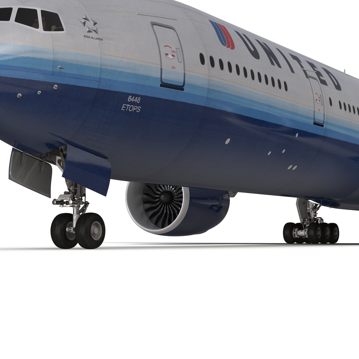 Boeing 777 300ER United Airlines 3D