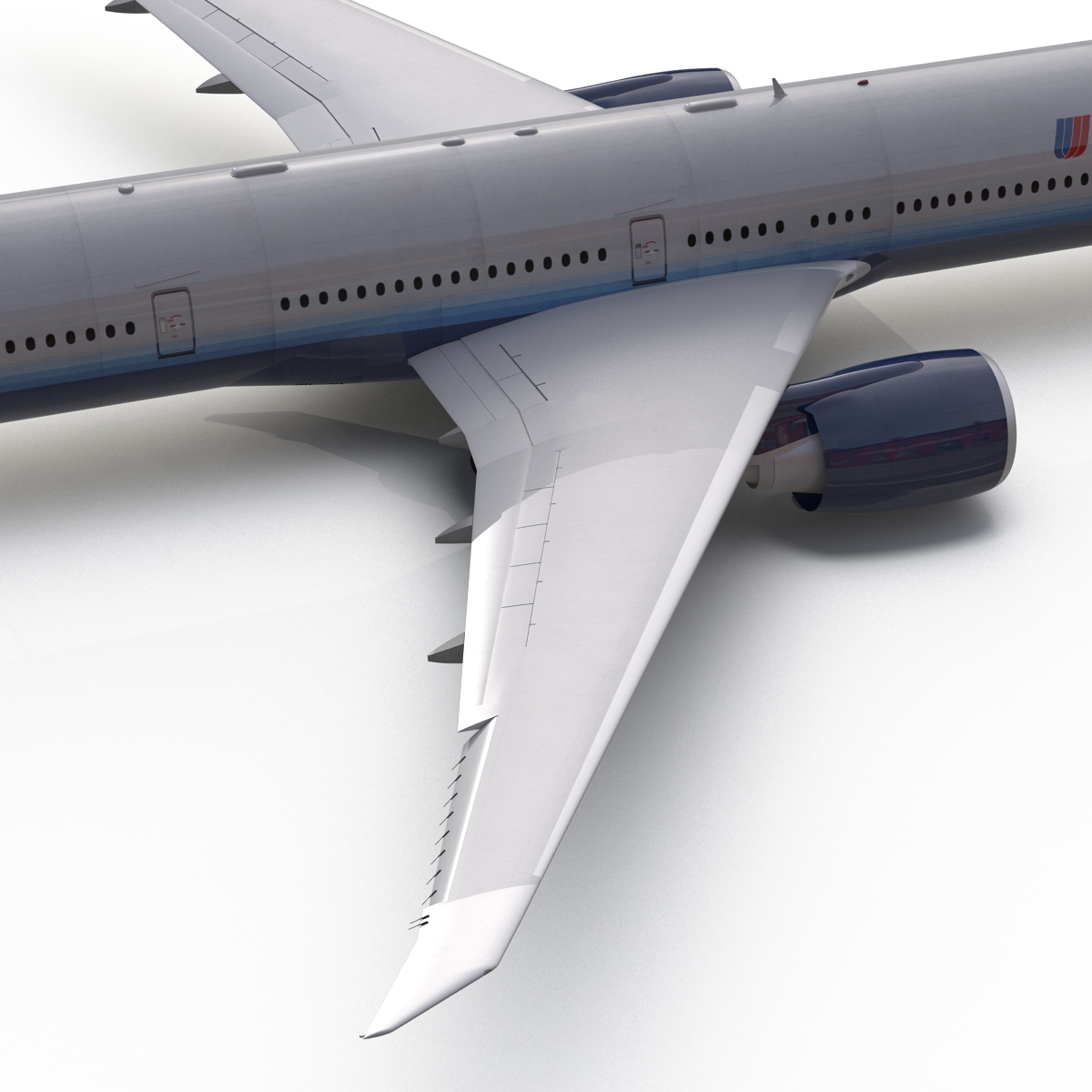 Boeing 777 300ER United Airlines Rigged 3D model