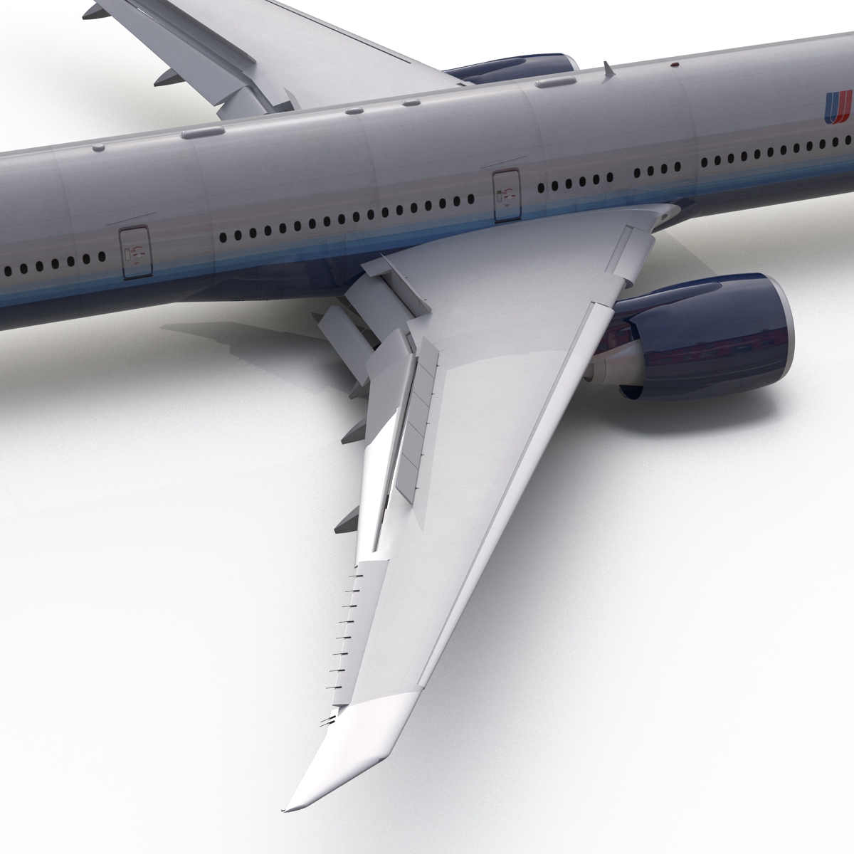 Boeing 777 300ER United Airlines Rigged 3D model