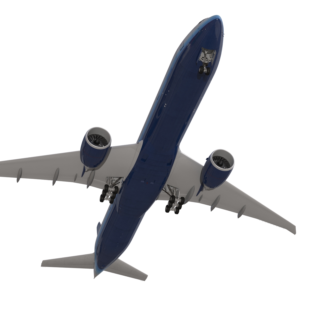 Boeing 777 300ER United Airlines Rigged 3D model