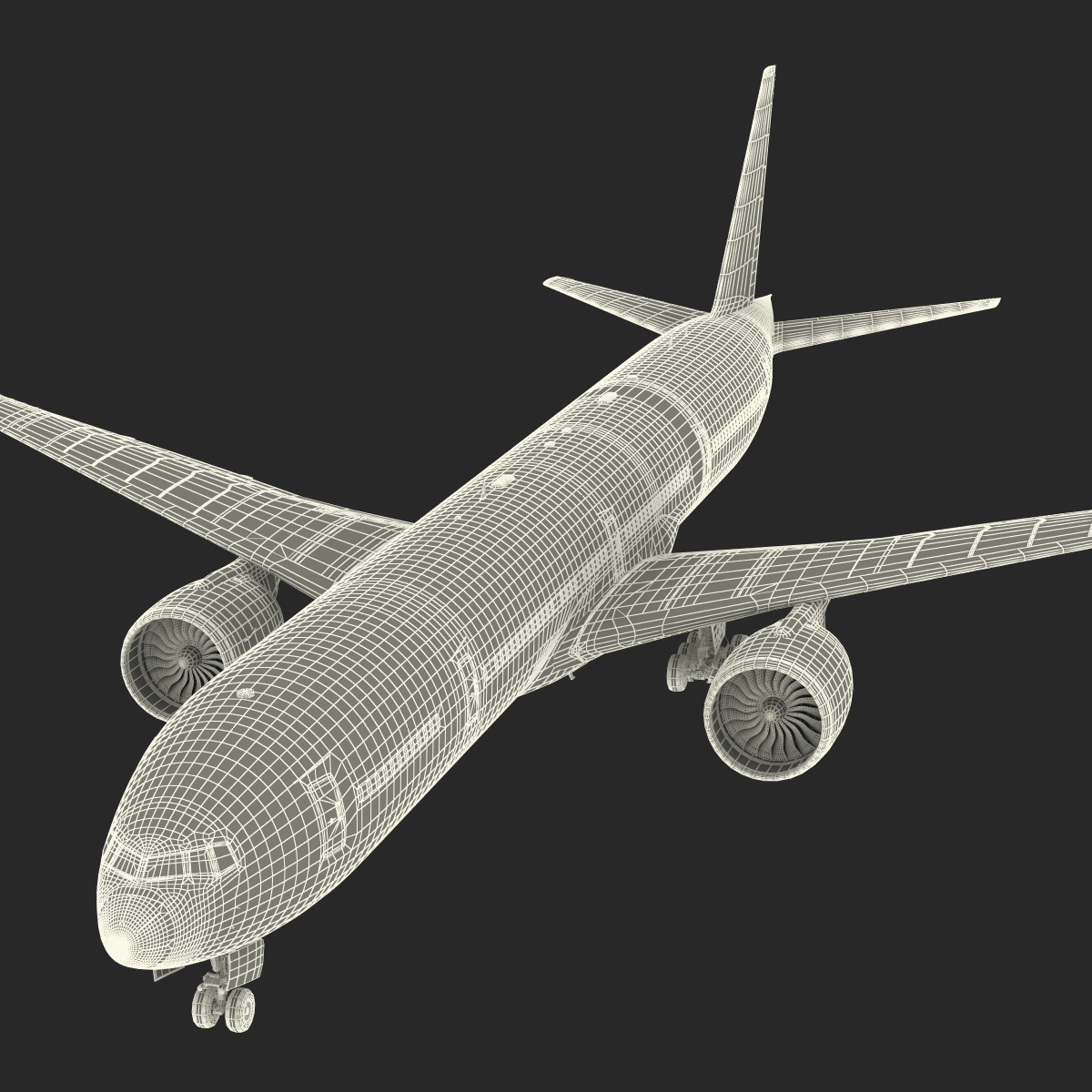 Boeing 777 300ER United Airlines Rigged 3D model