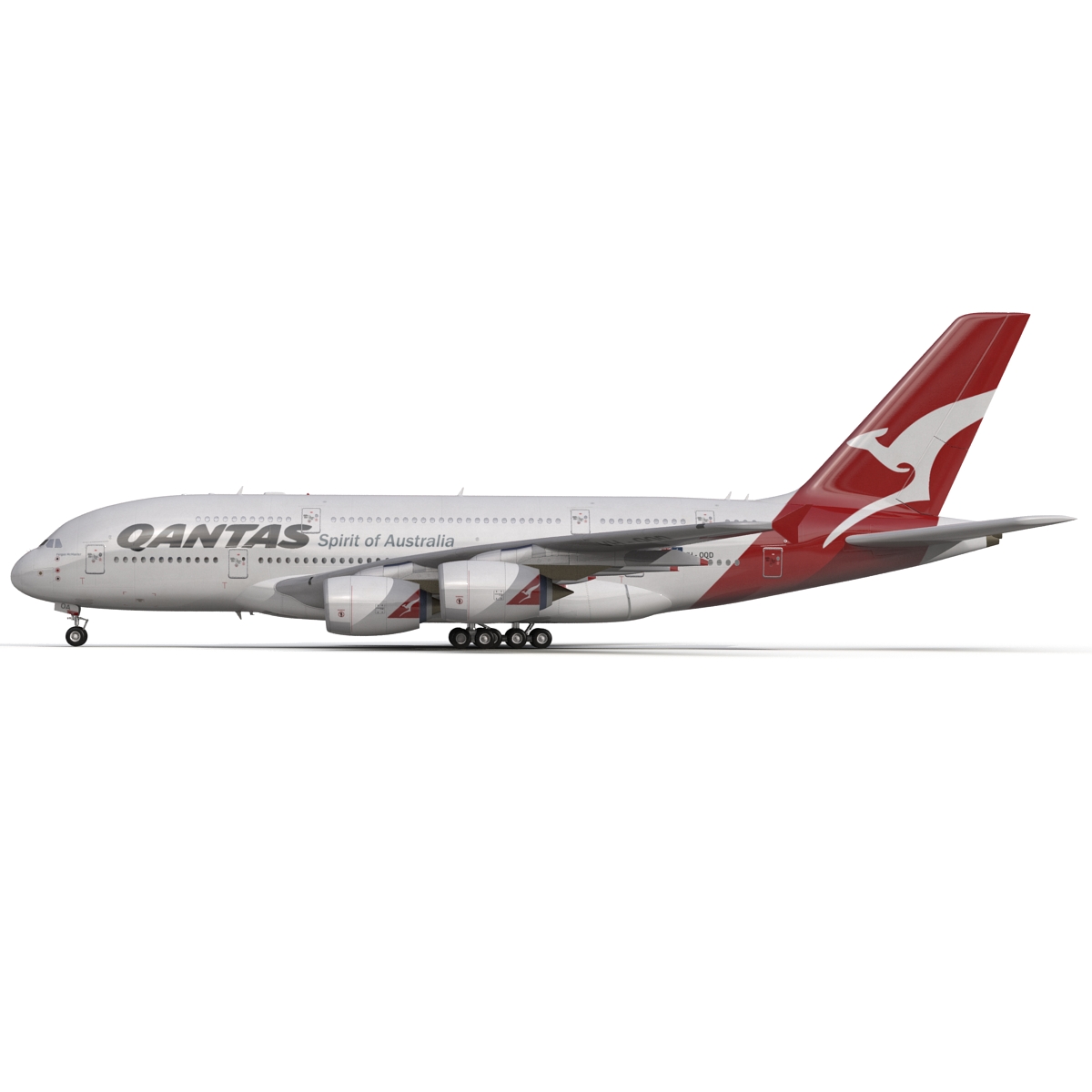 Airbus A380 800 Qantas 3D