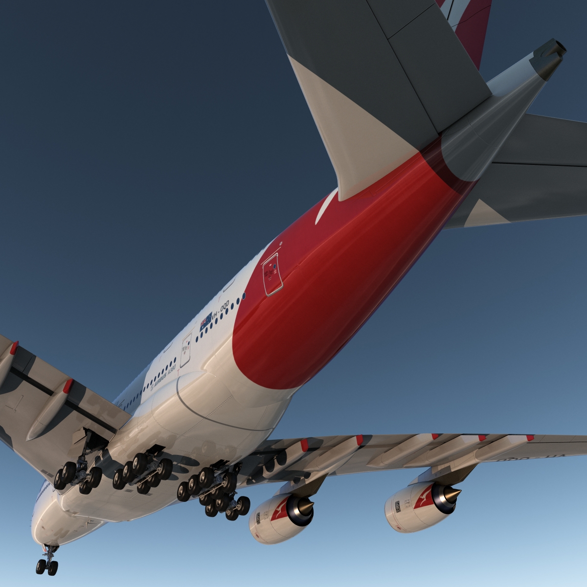 Airbus A380 800 Qantas 3D