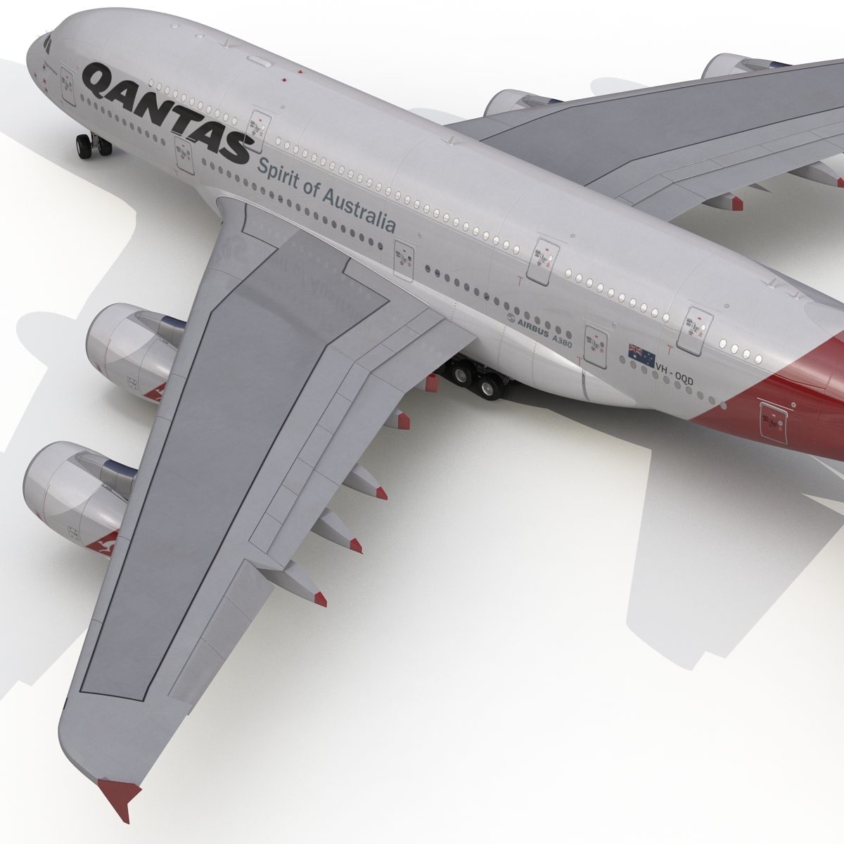 Airbus A380 800 Qantas 3D