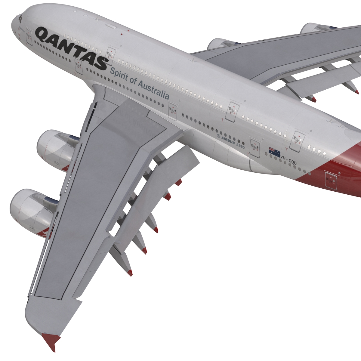 Airbus A380 800 Qantas 3D