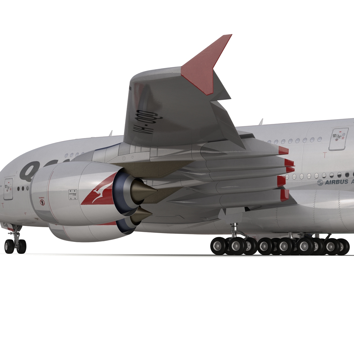 Airbus A380 800 Qantas 3D