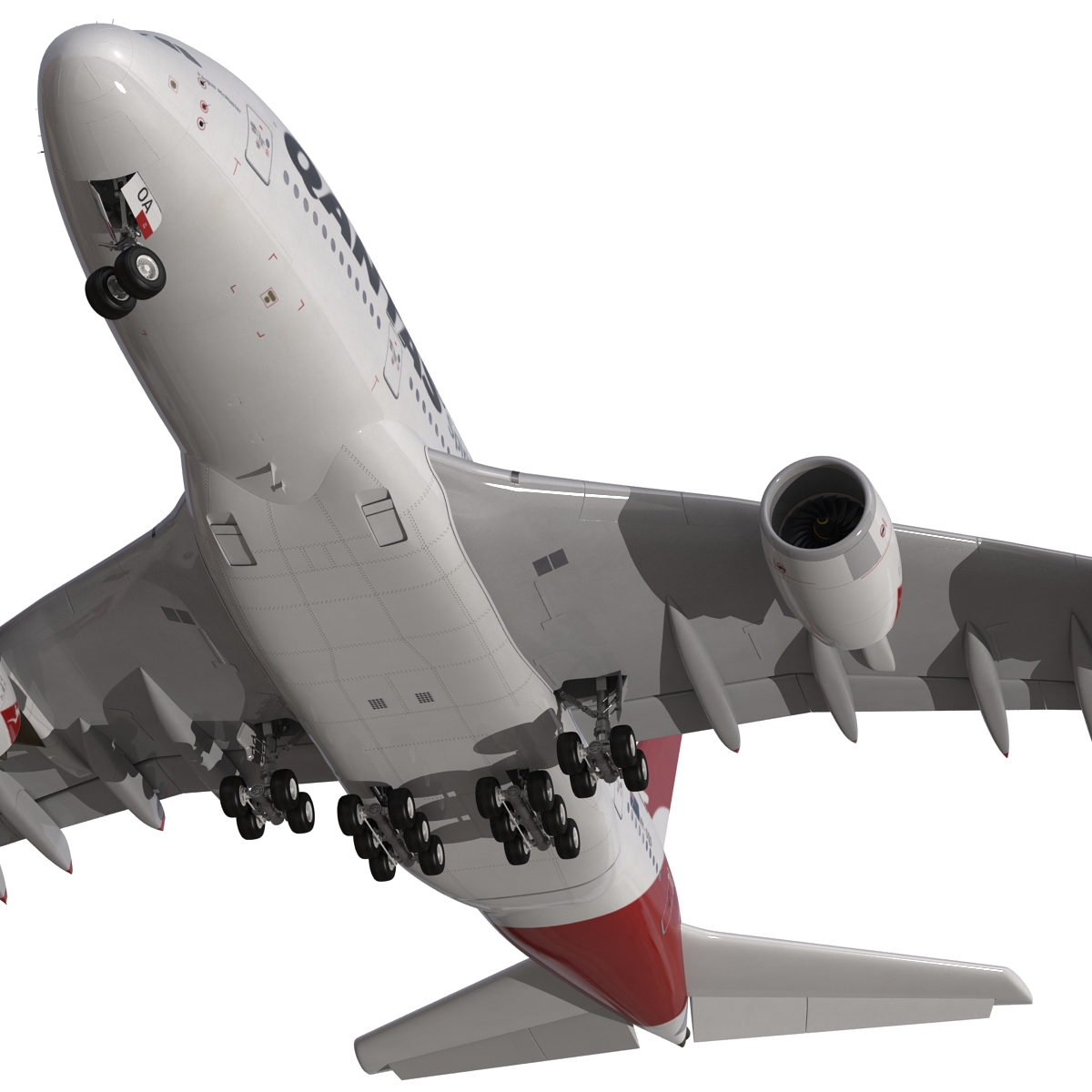 Airbus A380 800 Qantas 3D