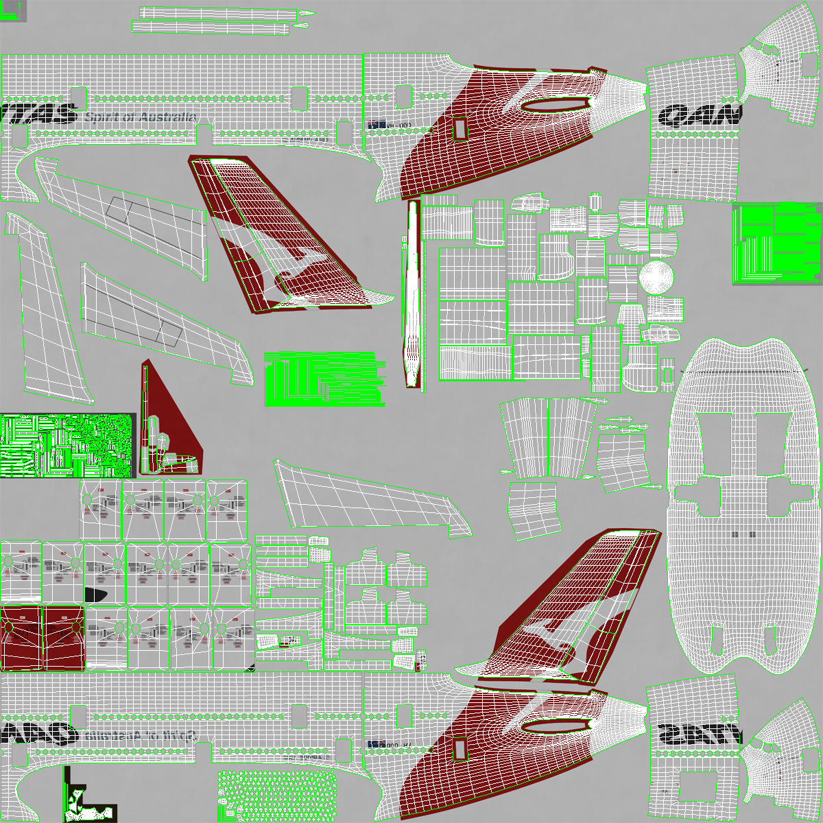 Airbus A380 800 Qantas 3D