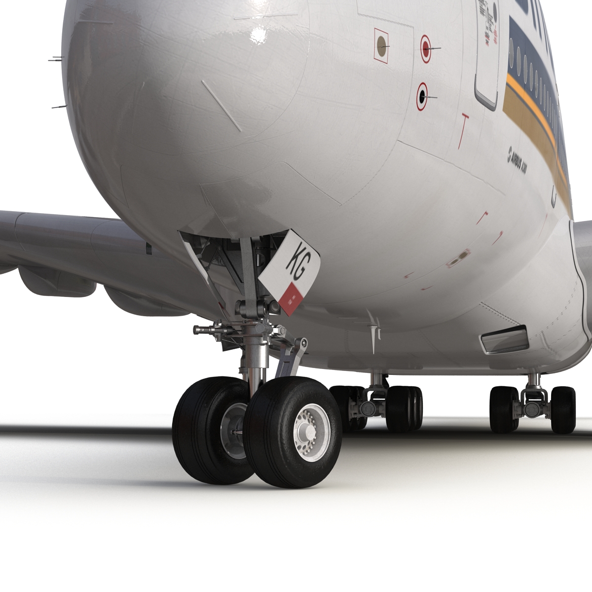 Airbus A380 800 Singapore Airlines 3D model