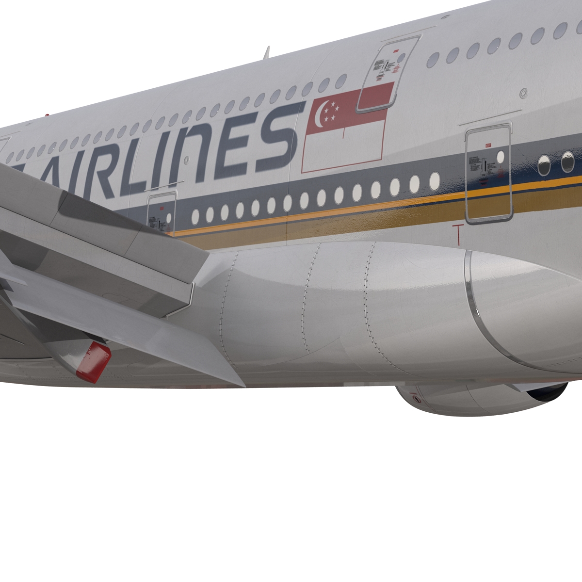 Airbus A380 800 Singapore Airlines 3D model