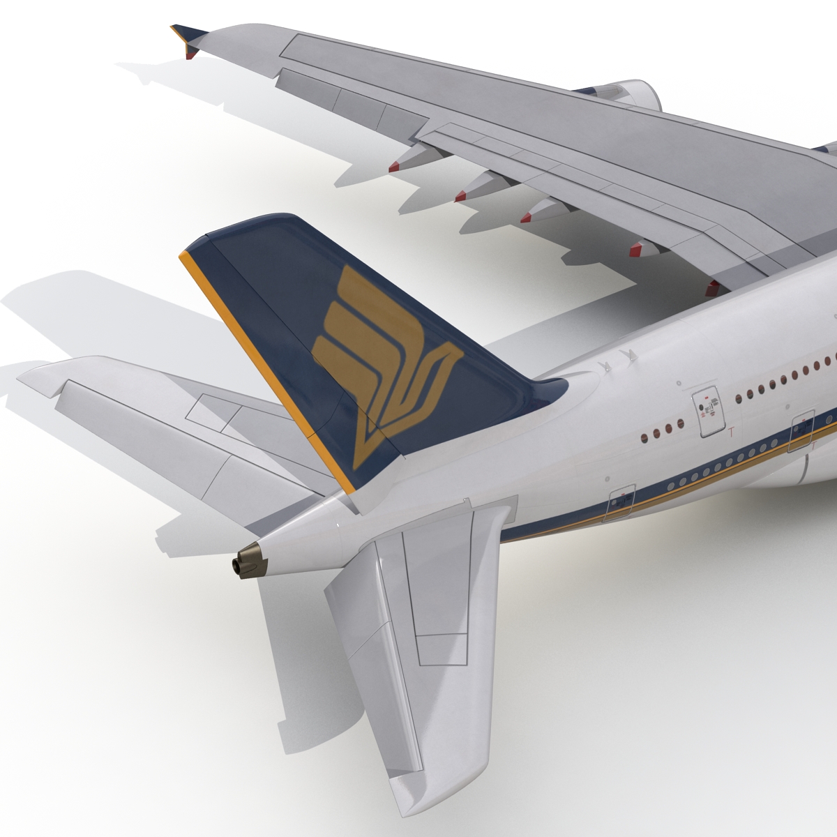 Airbus A380 800 Singapore Airlines 3D model