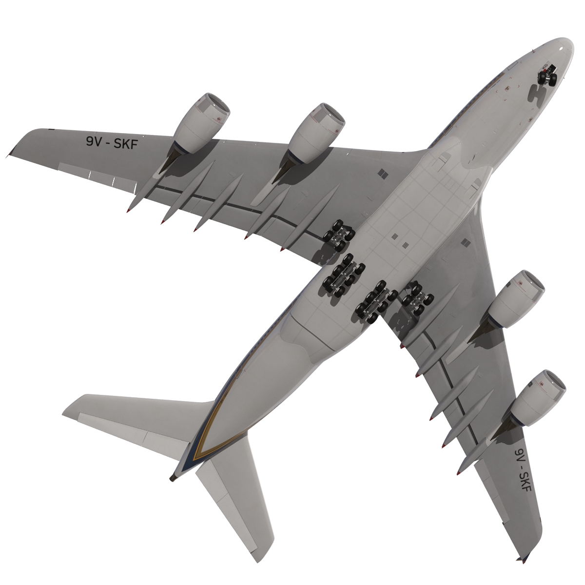 Airbus A380 800 Singapore Airlines 3D model