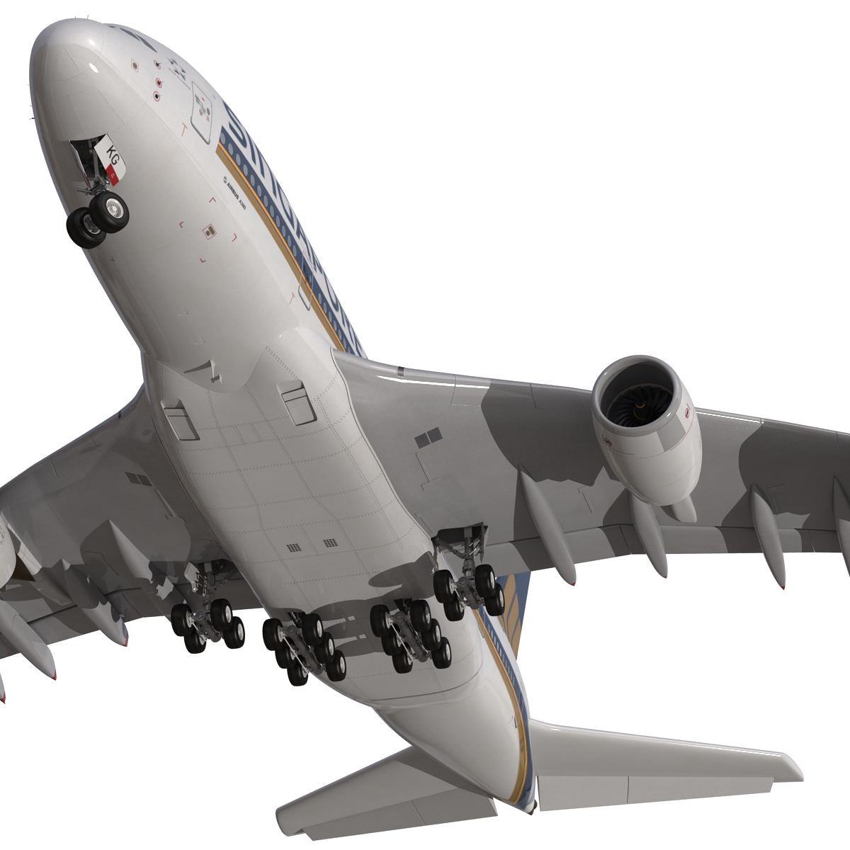 Airbus A380 800 Singapore Airlines 3D model