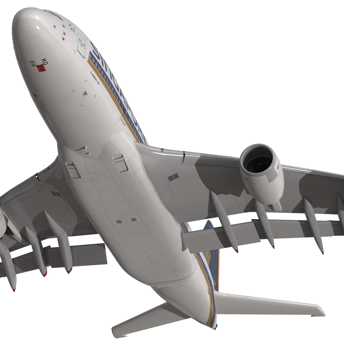 Airbus A380 800 Singapore Airlines 3D model