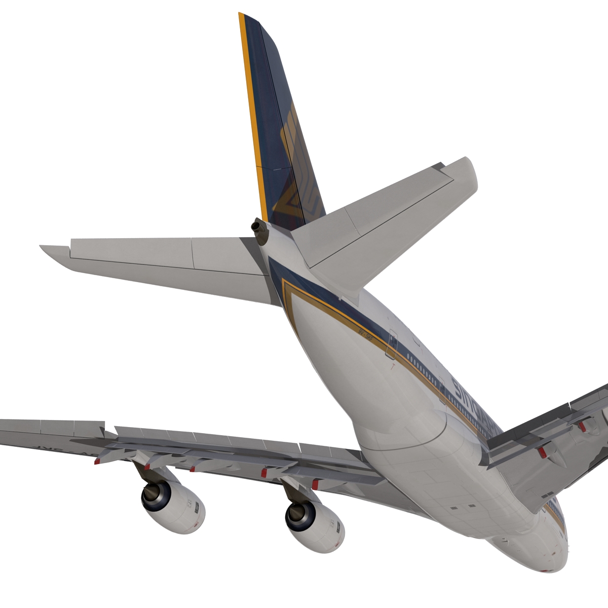 Airbus A380 800 Singapore Airlines 3D model