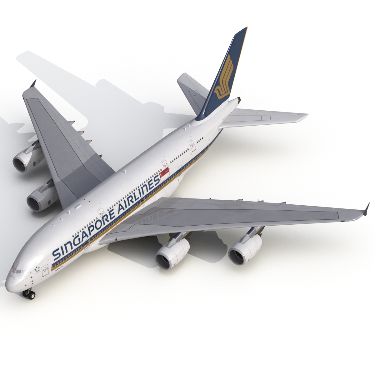 Airbus A380 800 Singapore Airlines 3D model