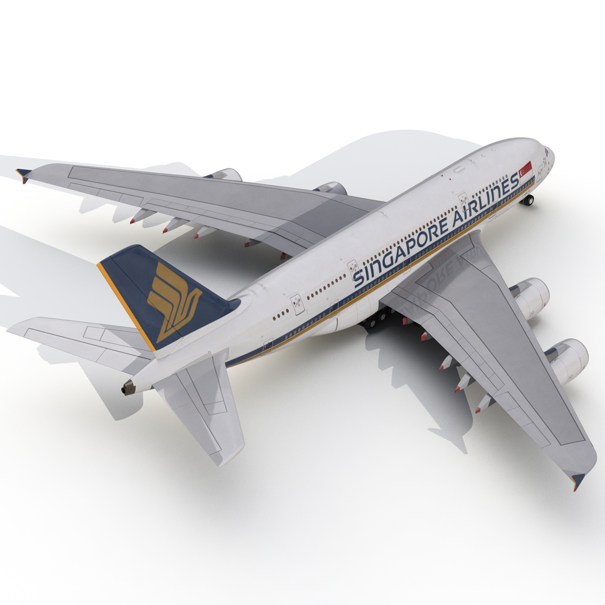 Airbus A380 800 Singapore Airlines 3D model