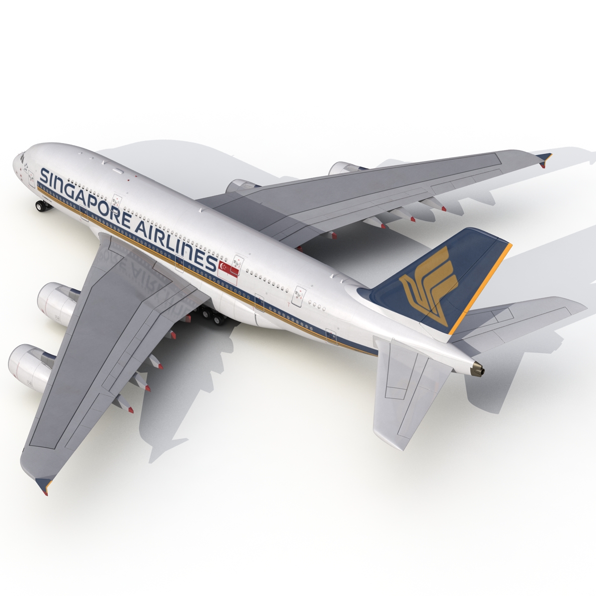 Airbus A380 800 Singapore Airlines 3D model