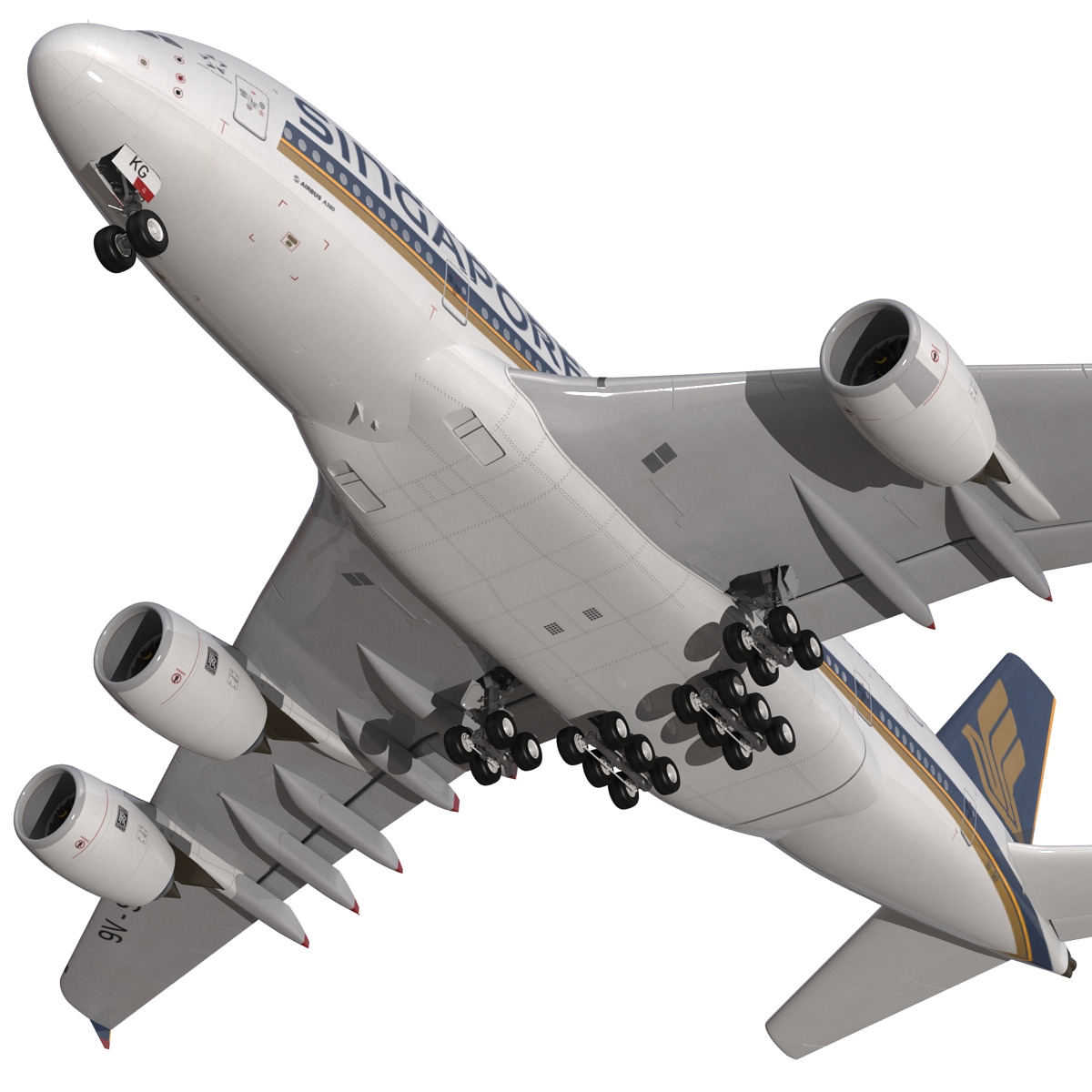 Airbus A380 800 Singapore Airlines 3D model