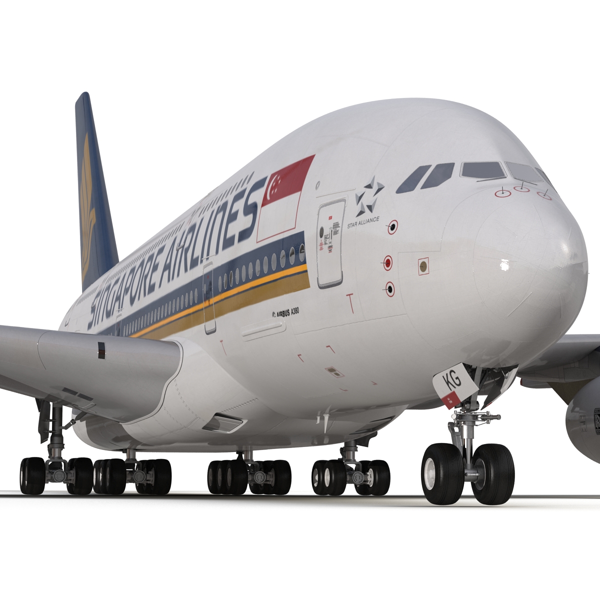 Airbus A380 800 Singapore Airlines 3D model