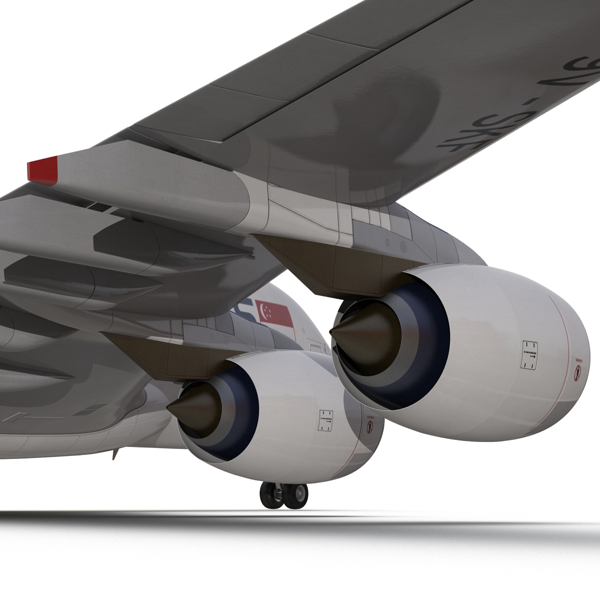 Airbus A380 800 Singapore Airlines 3D model