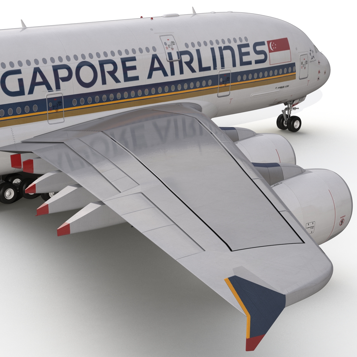 Airbus A380 800 Singapore Airlines 3D model