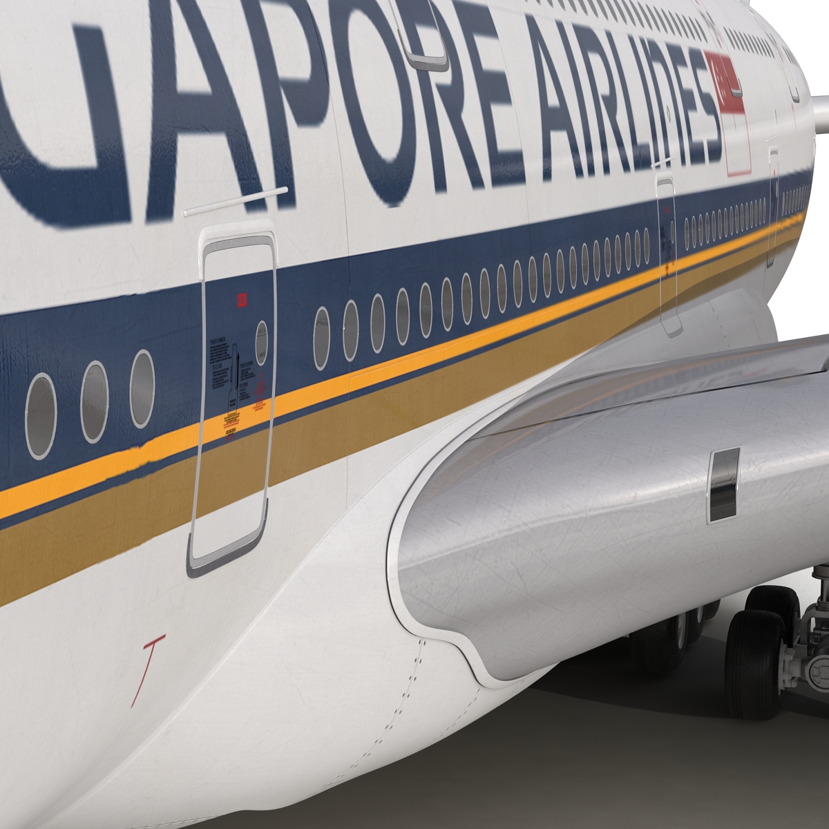 Airbus A380 800 Singapore Airlines 3D model