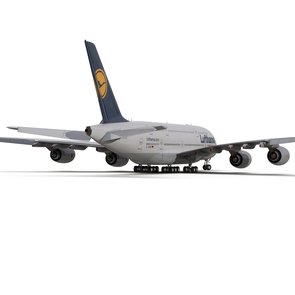 3D model Airbus A380 800 Lufthansa